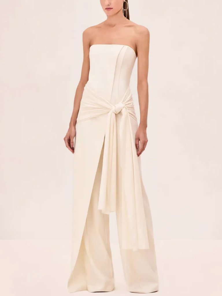 Nwt Alexis Kori Jumpsuit Ivory Cream Classic Minimalist Small